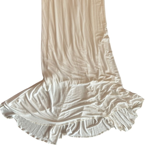 SEXY MAMA Maternity white Dress stretch long sleeves small train size Medium - Picture 9 of 14